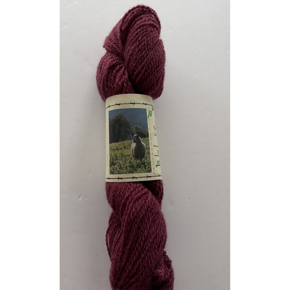 Sheep Camp Wool Mill Burgundy 100% Bluefaced Leicester Yarn 2 Ply 175 Yds Skein - Picture 3 of 7
